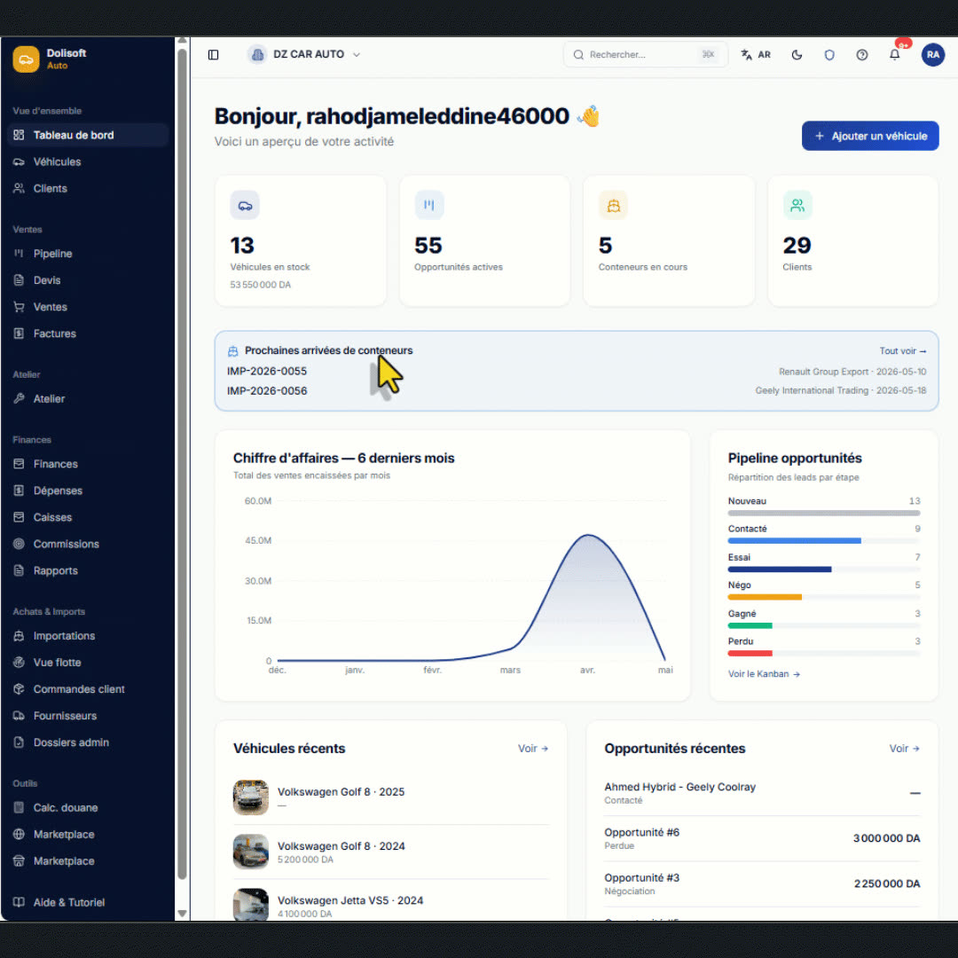 Gestion de l'atelier et des réparations